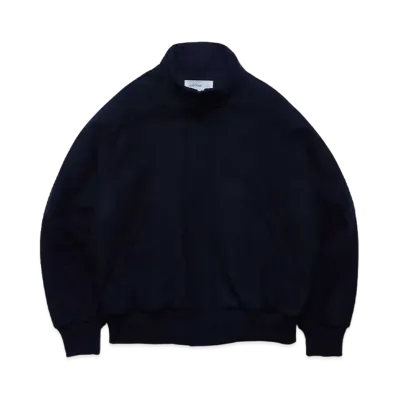 everyone x A.PRESSE Cashmere Padding Stand Rib Jacket "Navy"