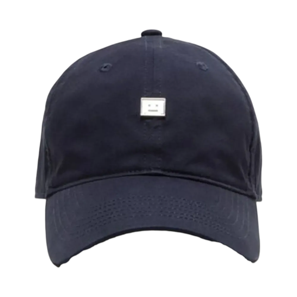 Acne Studios Stud Face Logo Cap "Navy Blue"