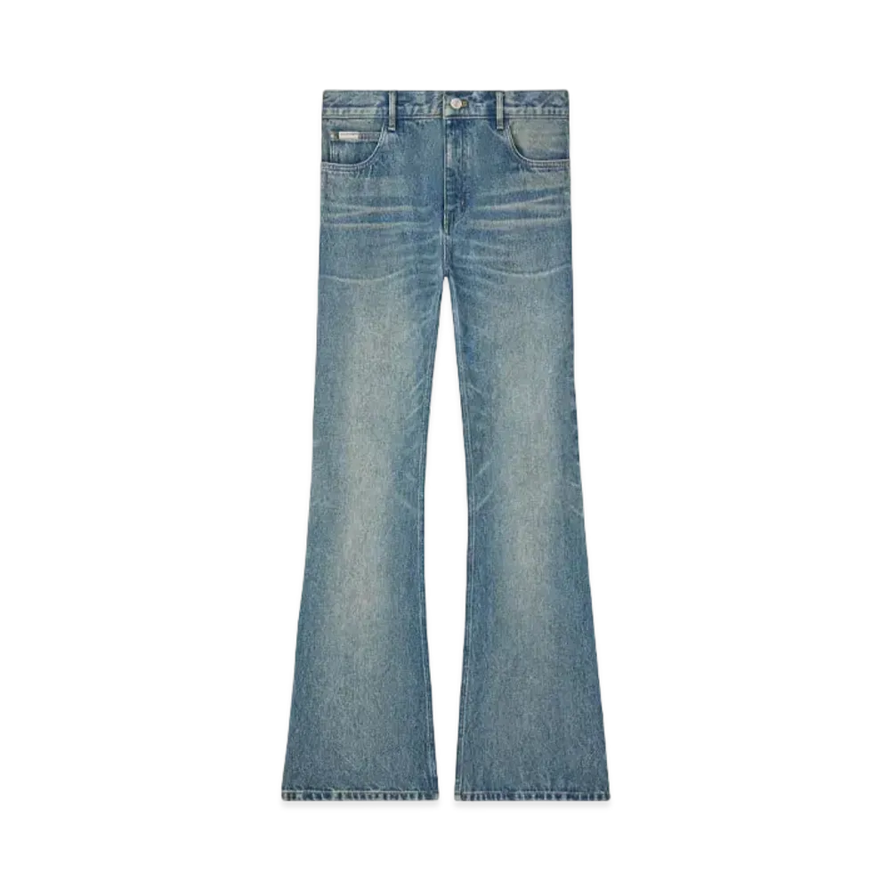 Courreges 5-Pocket Denim Bootcut Pants "Vintage Medium Blue"