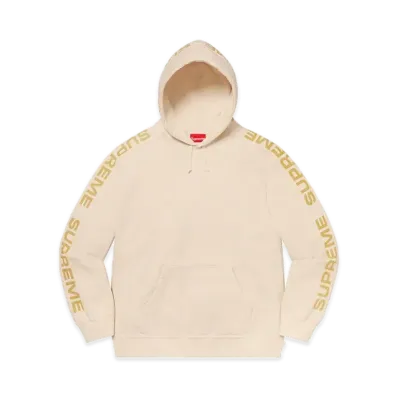 Supreme Metallic Rib Hooded Sweatshirt "Natural"