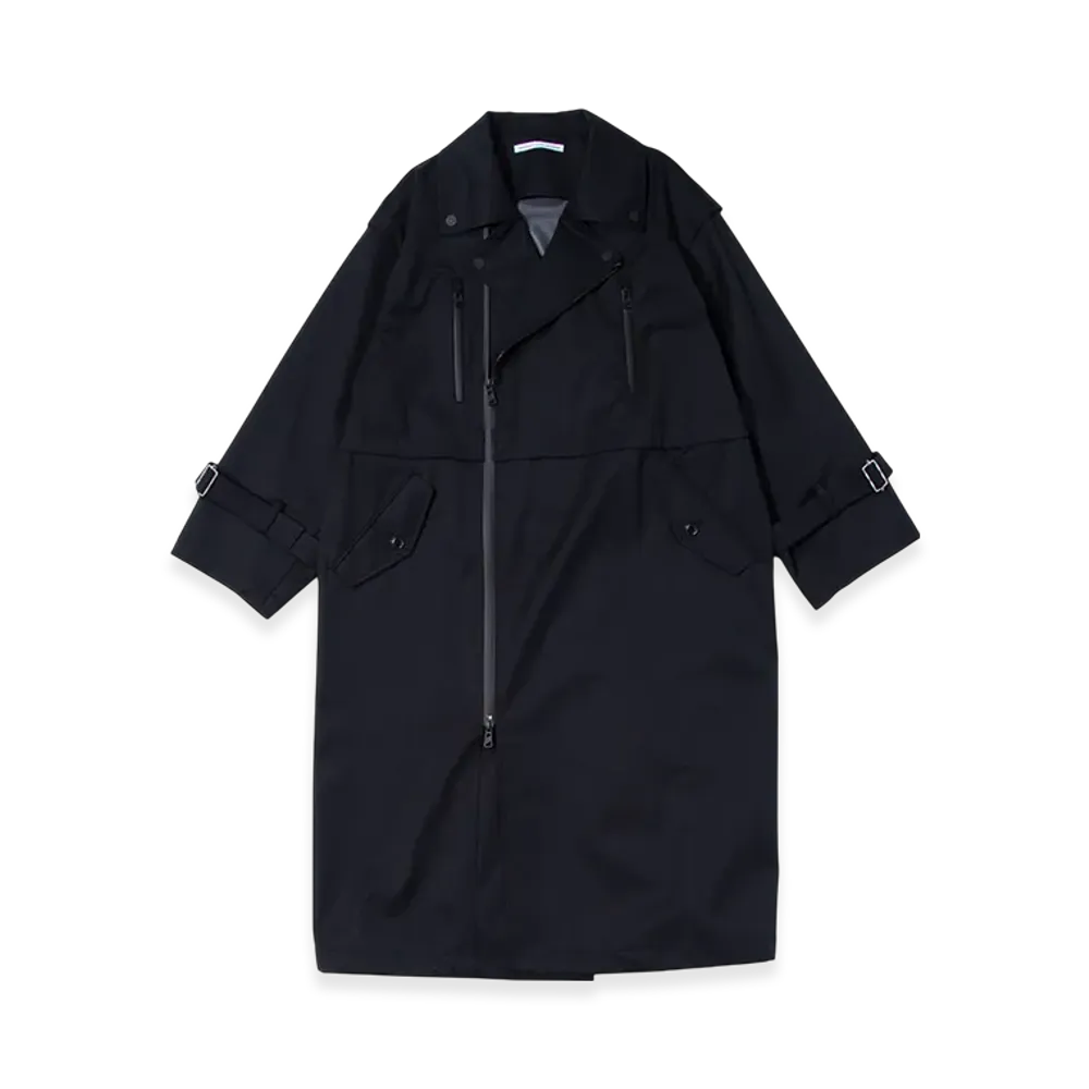 F/CE. Waterproof Tech Wool Riders Coat "Black"