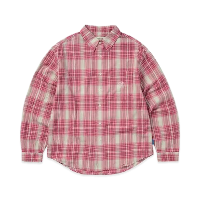 thisisneverthat x Grateful Dead Lightning Bear Plaid Shirt "Plum"