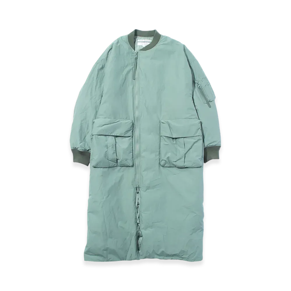 F/CE. Recycled Down MA-1 Long Coat "Foliage Green"