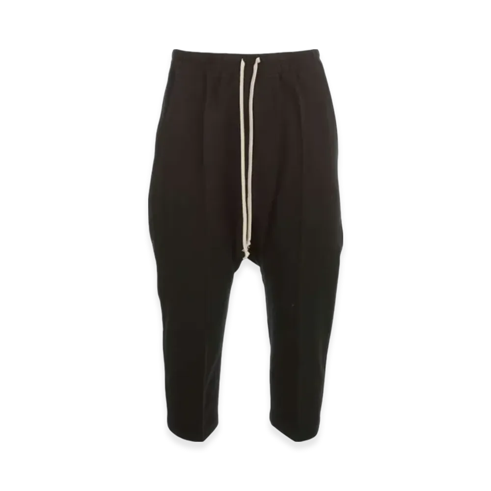 Rick Owens Drawstring Cropped Pants "Black"