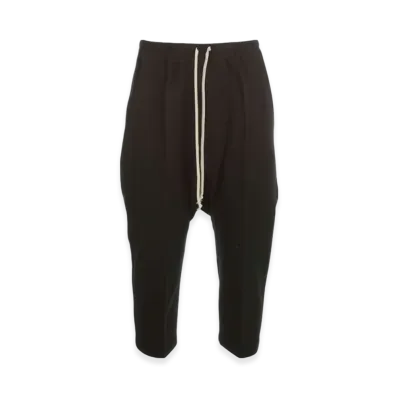 Rick Owens Drawstring Cropped Pants "Black"