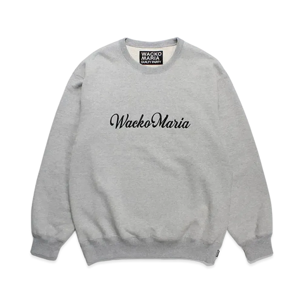 WACKO MARIA Heavy Weight Crew Neck Sweat Shirt "Gray"
