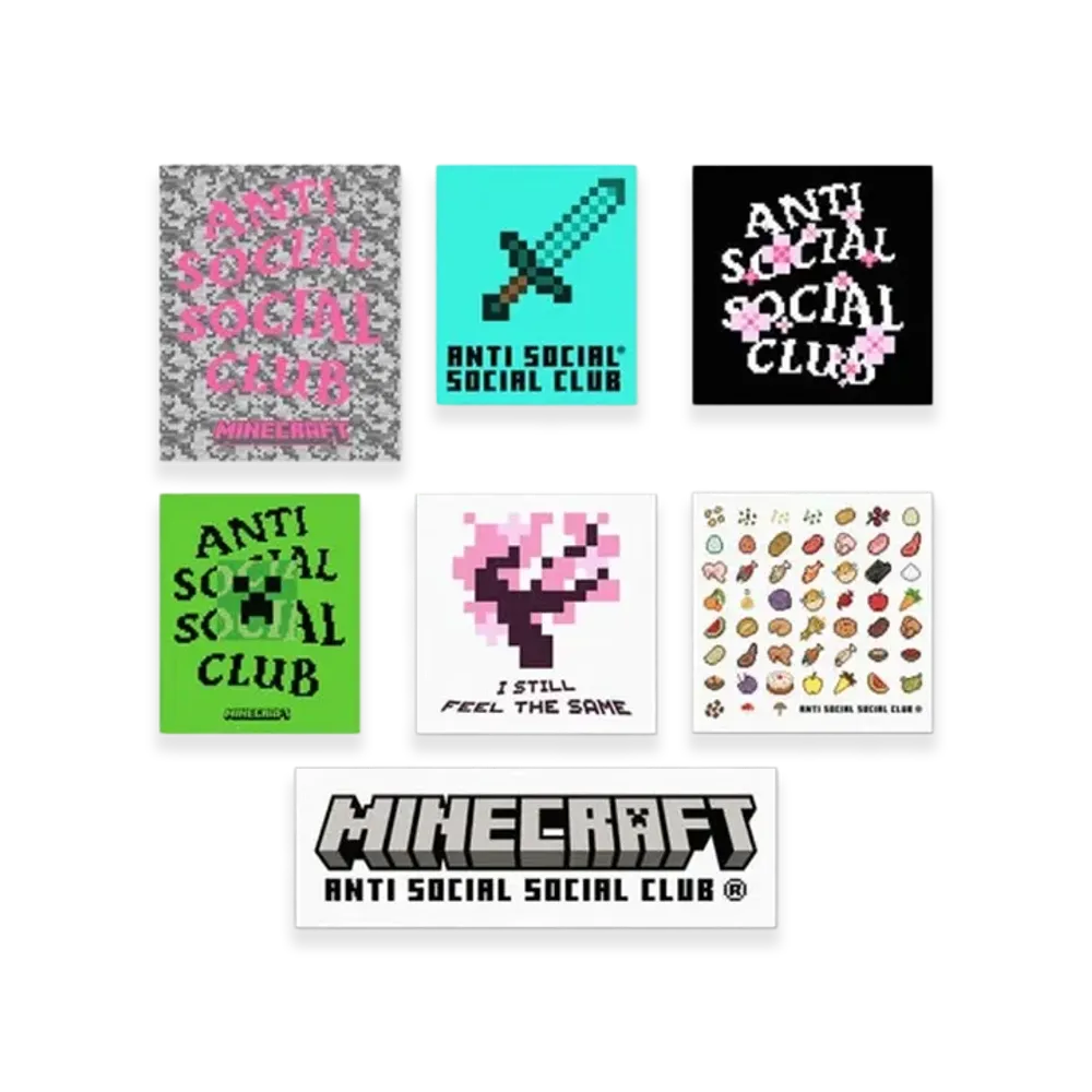 ANTI SOCIAL SOCIAL CLUB x Minecraft Sticker "Multi"