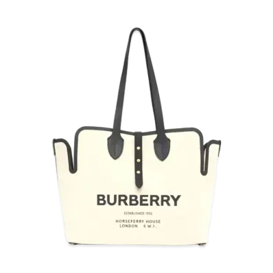 Burberry The Medium Soft Cotton Canvas Belt Bag "Natural/Black"