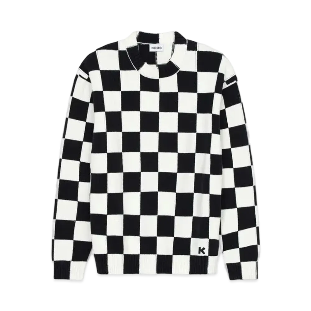 KENZO Plaid Sweater "White"