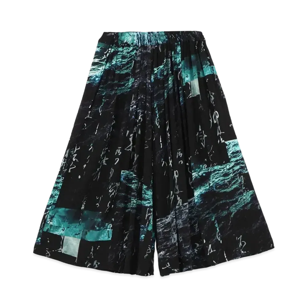 Yohji Yamamoto Y's RAYON R61 CALLIGRAPHY PANTS "Black"