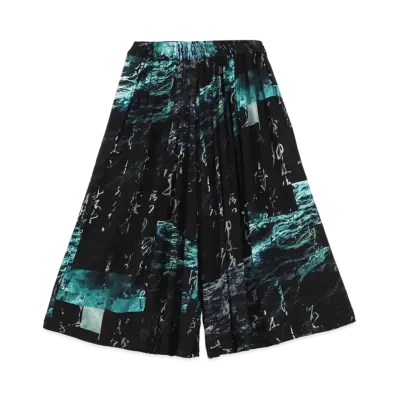 Yohji Yamamoto Y's RAYON R61 CALLIGRAPHY PANTS "Black"