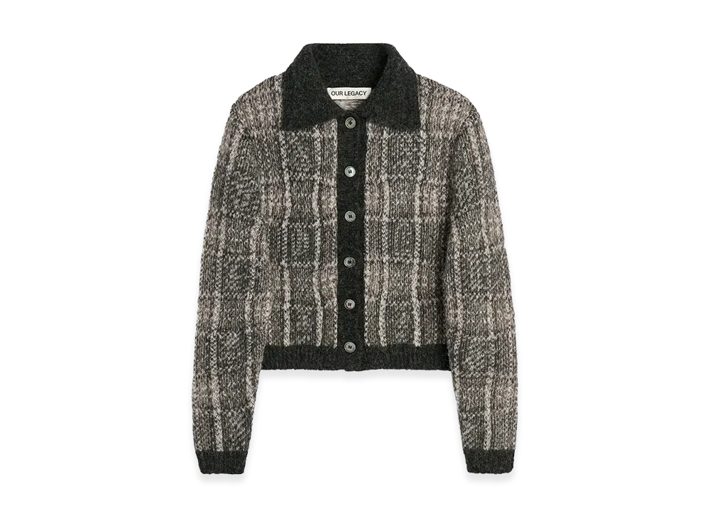 OUR LEGACY Women's Mazzy Polo "Grand Check Fuzzy Alpaca"