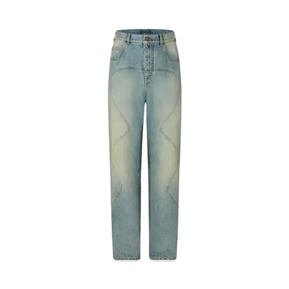Louis Vuitton Denim Pants with Cutting Details