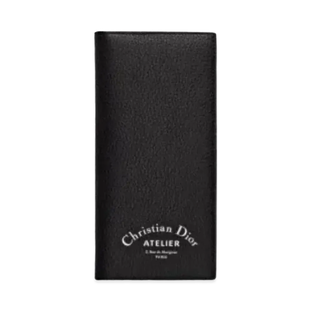 Dior Grain Touch Calfskin Wallet "Black"