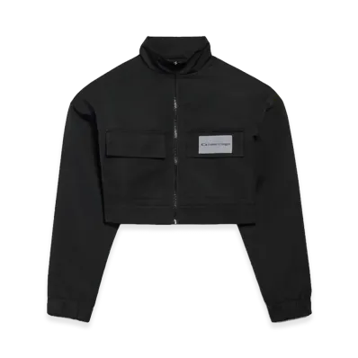 BALENCIAGA Women's Cropped Track Jacket "Black"
