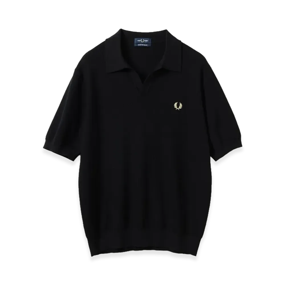 BEAMS x FRED PERRY Exclusive Skipper Knit Polo Shirt "Black"