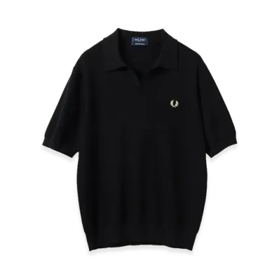 BEAMS x FRED PERRY Exclusive Skipper Knit Polo Shirt "Black"