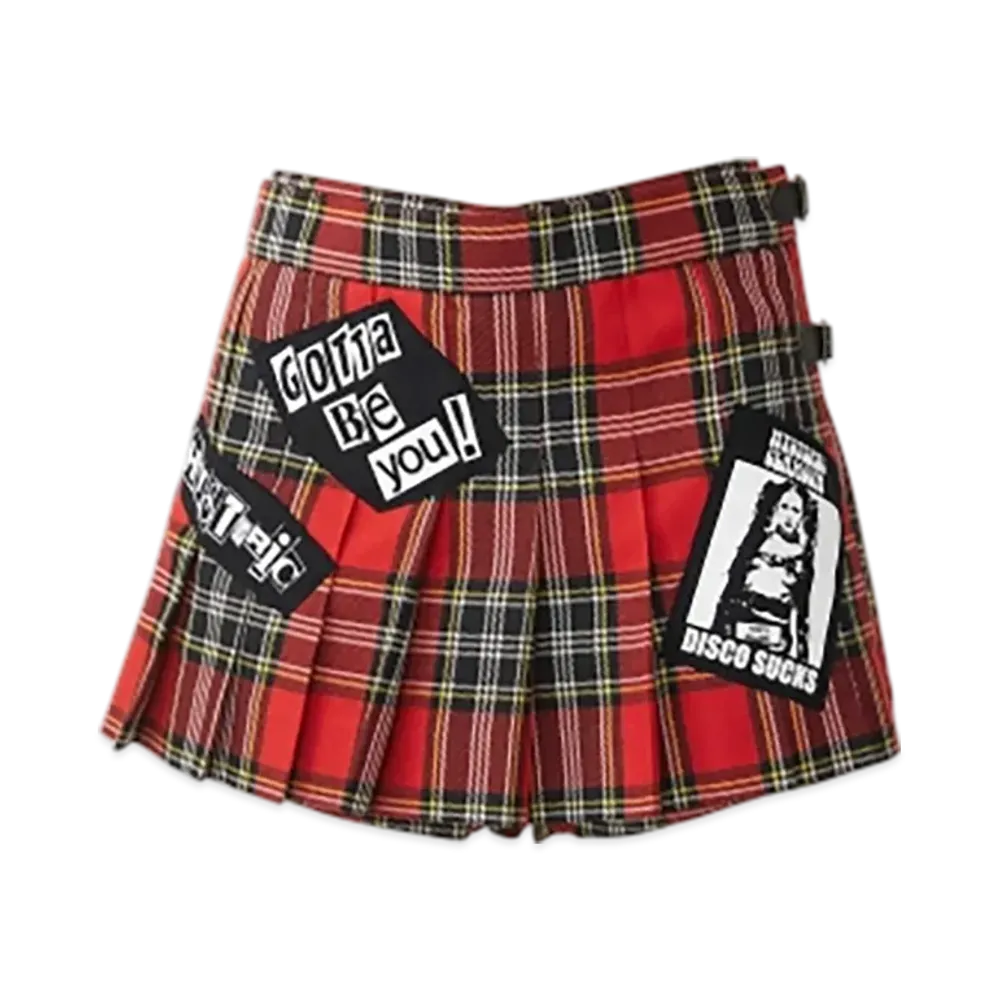 HYSTERIC GLAMOUR Disco Sucks Pleated Shorts "Red"