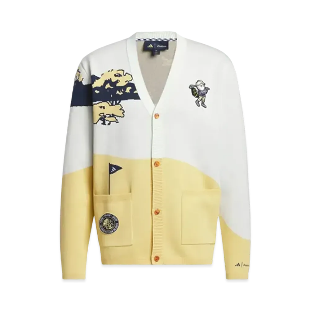 adidas x Malbon Golf Graphic Cardigan "Crystal Jade/Auto/College Navy"