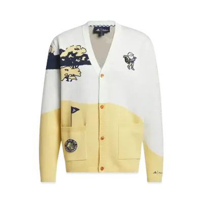 adidas x Malbon Golf Graphic Cardigan "Crystal Jade/Auto/College Navy"