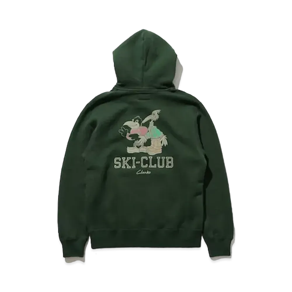 END. x Clarks Originals x BEAMS PLUS Pullover Sweat Ski Club Print "Green"