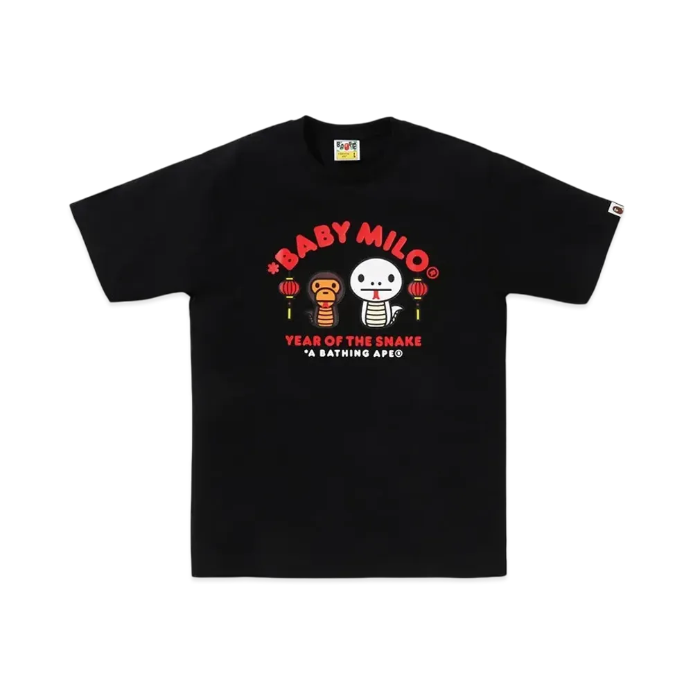 A BATHING APE Year Of The Snake Baby Milo Mens Tee "Black"