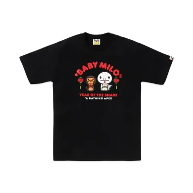 A BATHING APE Year Of The Snake Baby Milo Mens Tee "Black"