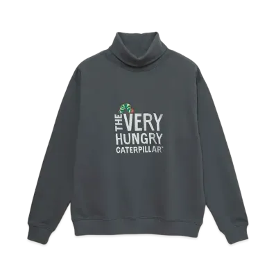 graniph x Eric Carle Very Hungry Caterpillar Logo Fleece High Neck Sweat "Gray"