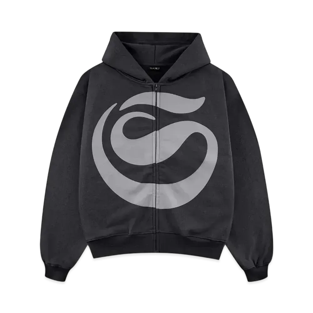 SPLR Huge S Logo Zip Hoodie "Charcoal"