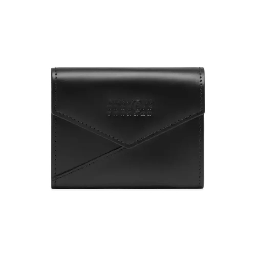 MM6 Maison Margiela Leather Flap Wallet "Black"