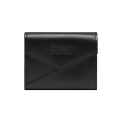 MM6 Maison Margiela Leather Flap Wallet "Black"
