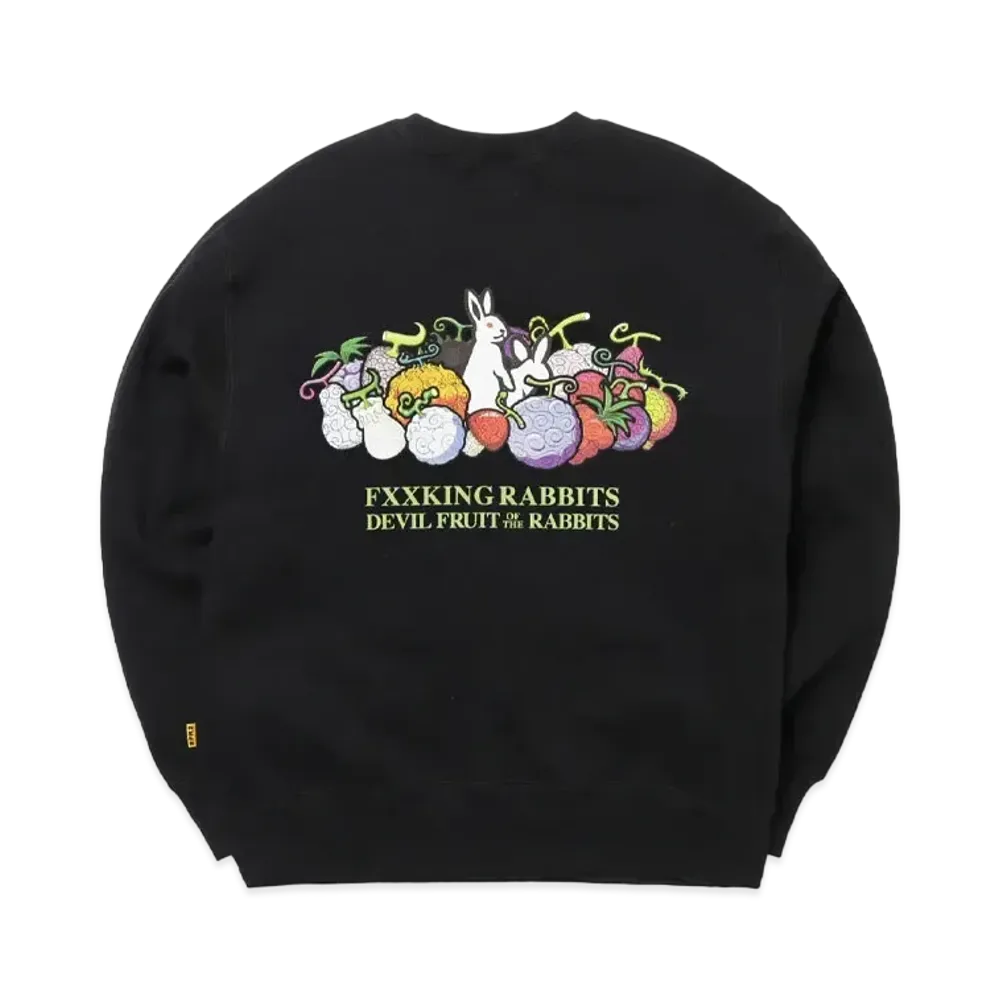 FR2 x ONE PIECE Collaboration Devil Fruit Kills Sweatshirt "Black"