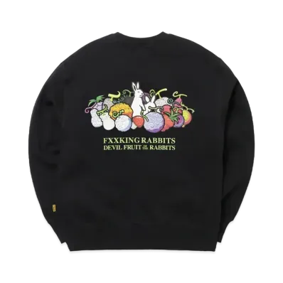 FR2 x ONE PIECE Collaboration Devil Fruit Kills Sweatshirt "Black"