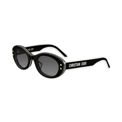 Dior DiorPacific B4F Oval Sunglasses "Black"