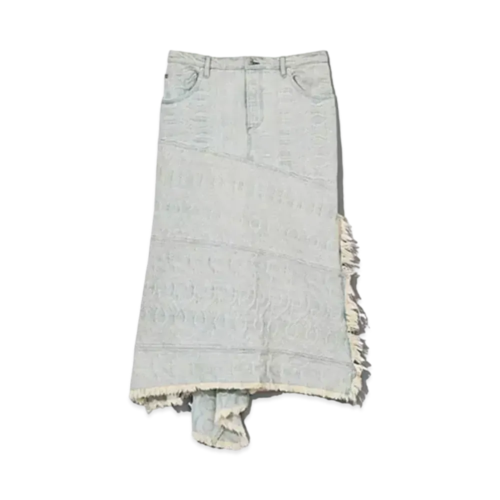 Marc Jacobs The Monogram Denim Skirt "Ice Blue"