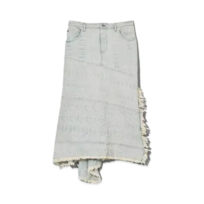 Marc Jacobs The Monogram Denim Skirt "Ice Blue"