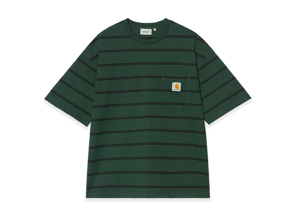 Carhartt WIP S/S Cardona Pocket T-Shirt "Cardona Stripe/Natural/Dark Scarab/Garment Dyed"