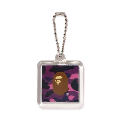 A BATHING APE Color Camo Keychain "Purple"