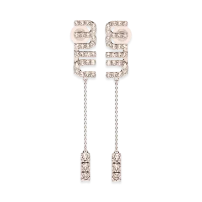 MIU MIU Crystal Charm With Piercing "Light Gray/Crystal"