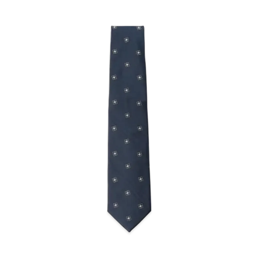 BEAMS Silk Pattern Tie "Navy"