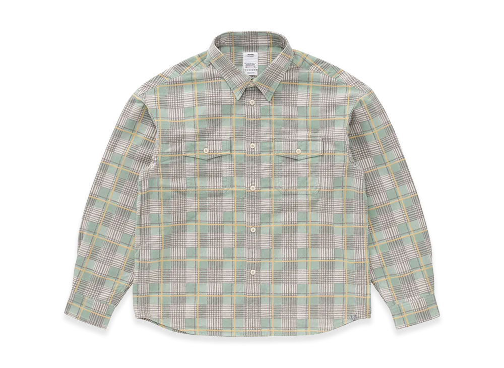 visvim Pioneer Check L/S "LT.Green"