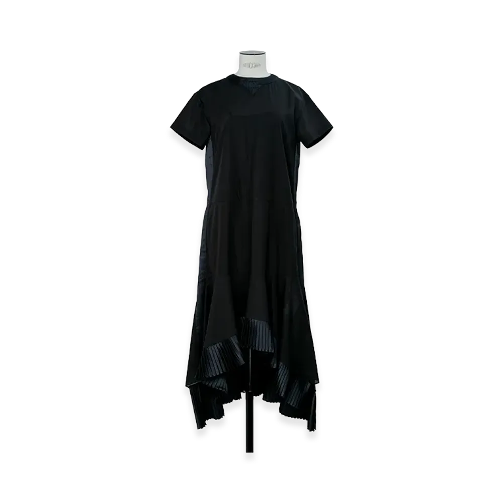 sacai Cotton Broadcloth Dress "Black"