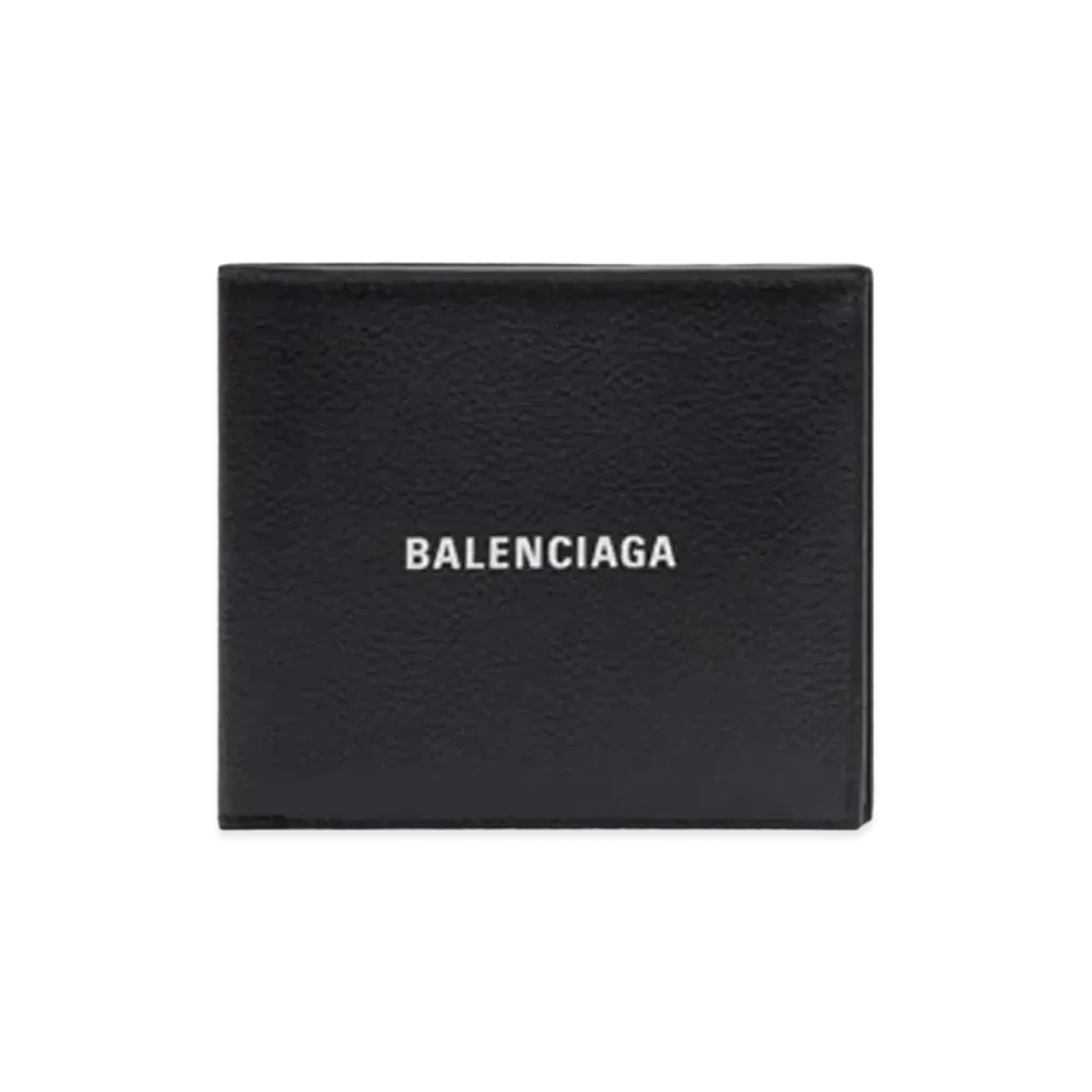 BALENCIAGA Cash Square Folded Coin Wallet "Black"
