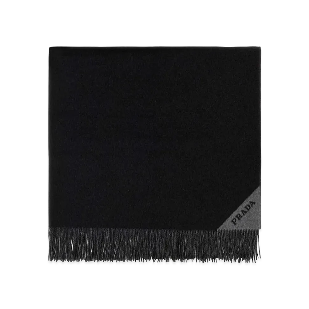 PRADA Slate Cashmere Blanket "Dark Gray"
