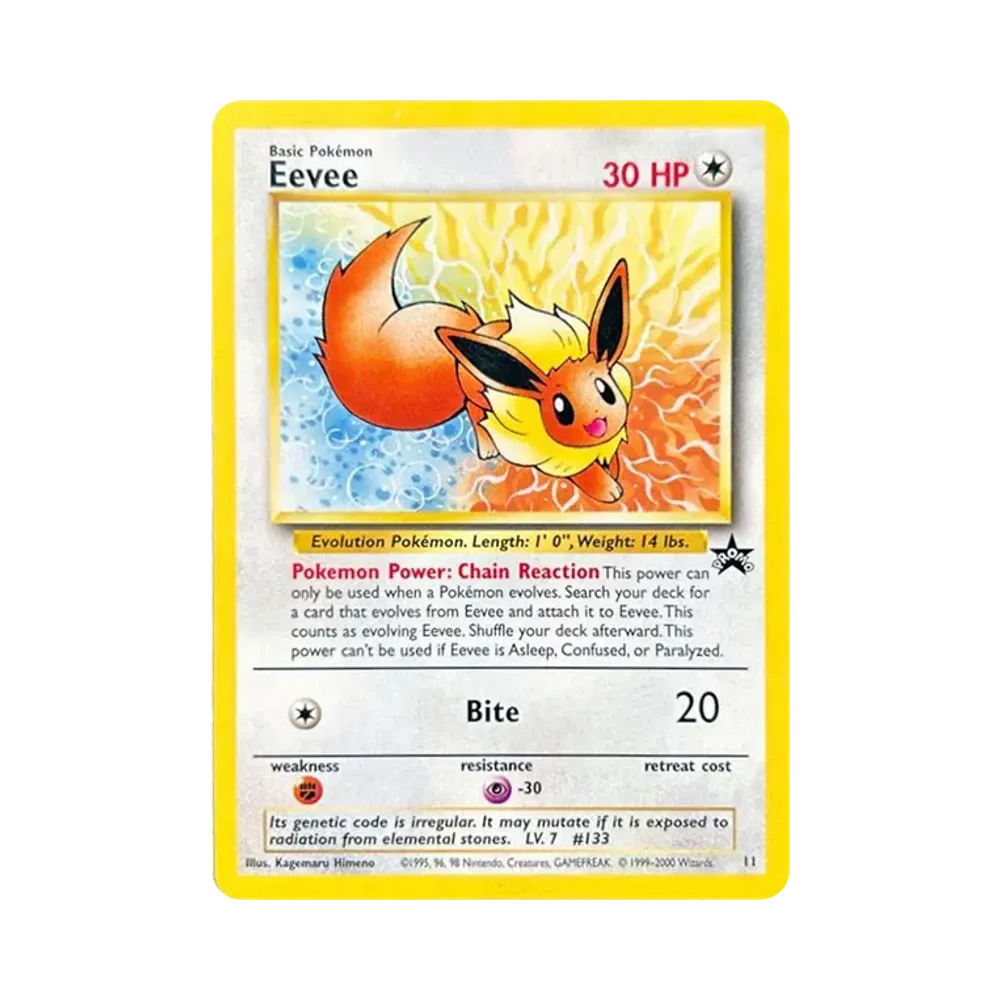 Eevee : Old Back [PMCG-P](Promotional Cards "Stamp Rally 2000 Achievement Commemorative Pokemon Card US Version Official Promo Gold Course")