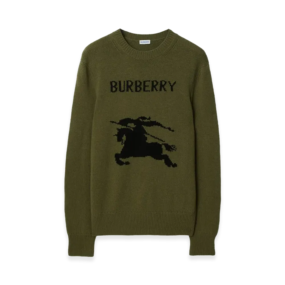 Burberry EKD Wool Cashmere Sweater "Tent Green"