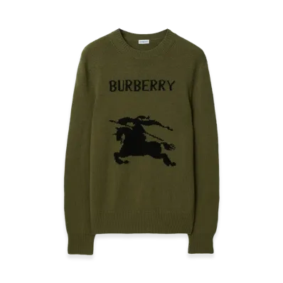 Burberry EKD Wool Cashmere Sweater "Tent Green"