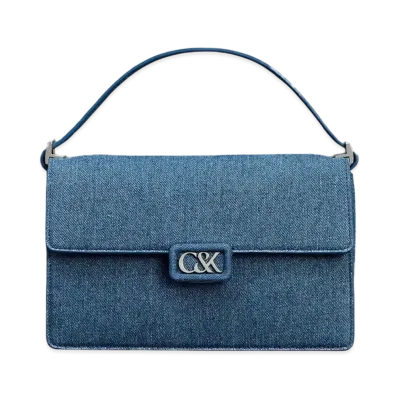 CHARLES & KEITH L'INITIAL Leather Shoulder Bag "Blue"