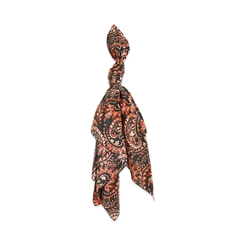 Needles SCARF - SILK FLAT CREPE / PAISLEY PT. "Black"