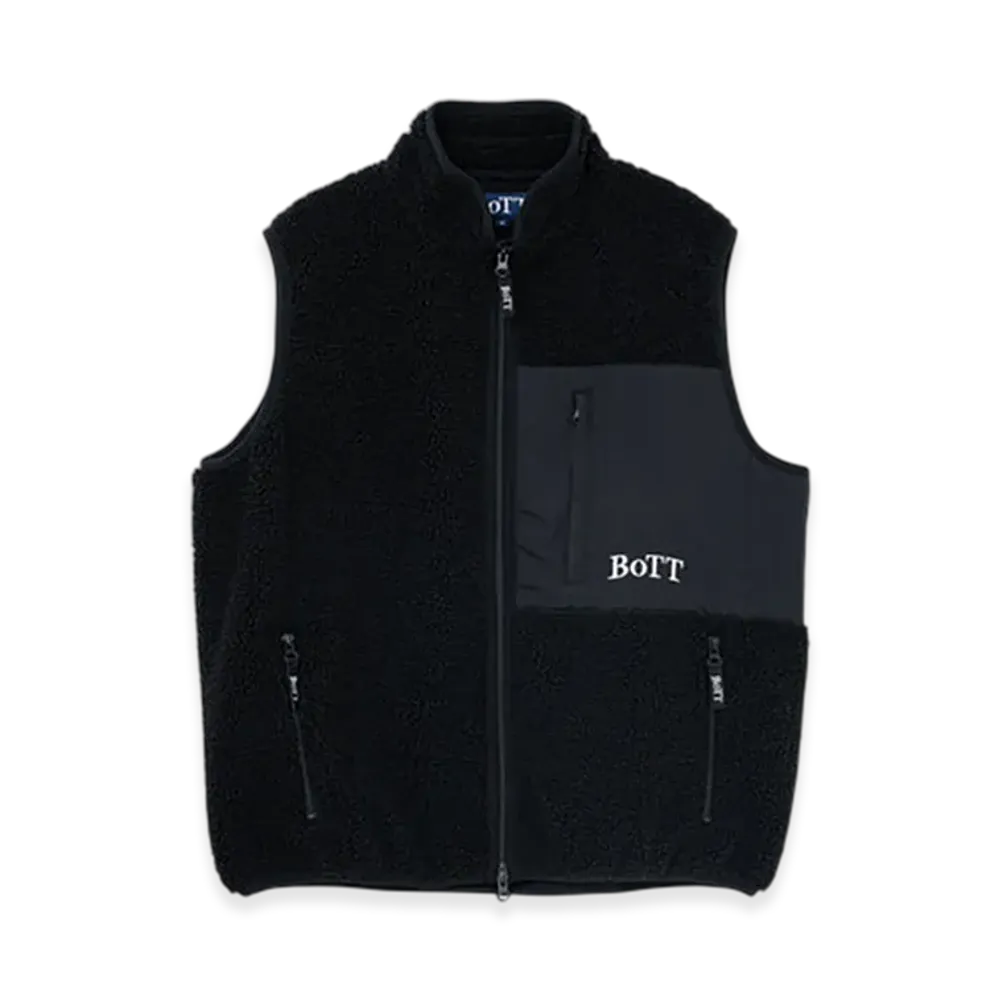 BoTT Fleece Zip Up Vest "Black"